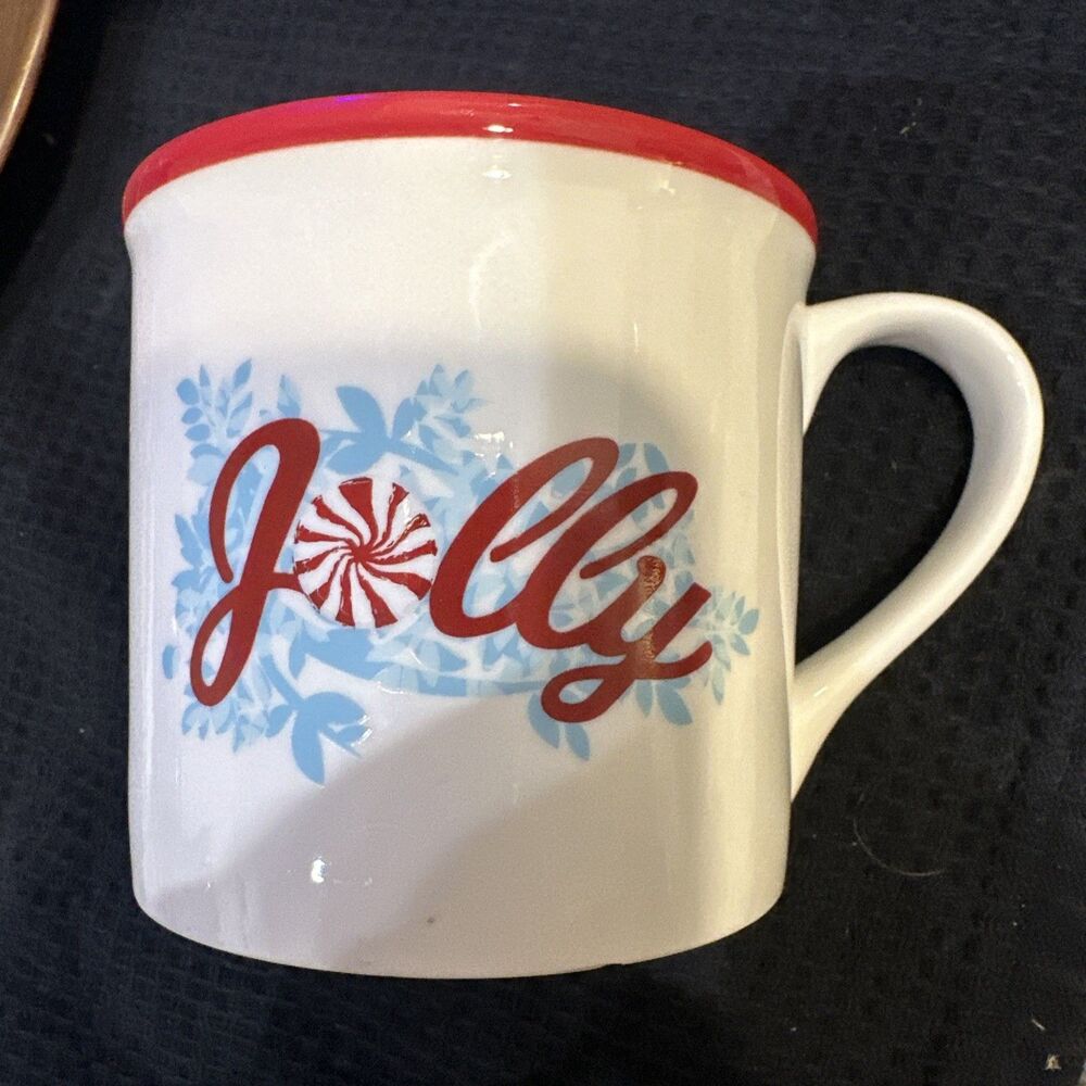 Jolly Starbucks 2007 Candy Cane Peppermint Holiday Christmas Coffee Mug